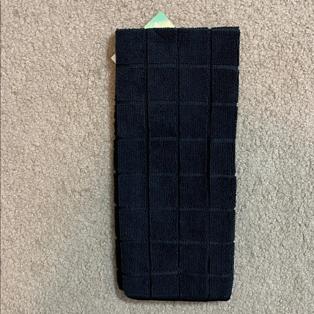 Home Concepts Microfiber Kitchen Towel – Black Check Pattern NWT